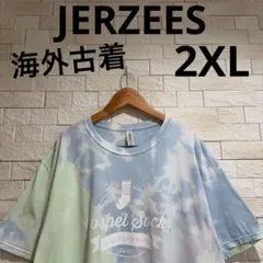 海外古着　ジャージーズ　JERZEES 半袖　タイダイTシャツ　サイズ2XL