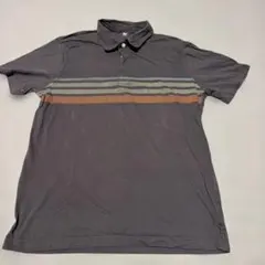 Gap ポロシャツ ダークグレー ボーダー Lサイズのサムネイル