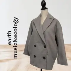 アースミュージック＆エコロジー/ダブルレストコート/ジャケット/コクーン
