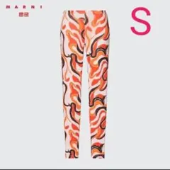 ユニクロ×マルニ ヒートテック レギンス(10分丈) マーブル レッドM