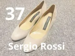 Sergio Rossi ピンクベージュ スエード パンプス 37サイズ