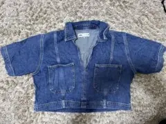 ZARA デニム　クロップドジャケット