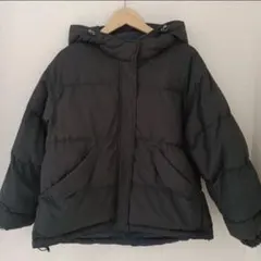 ●グローバルワーク　フード付きダウンジャケット　リバーシブル　Mサイズ