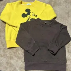 ミッキーマウスなど トレーナー 2点セット