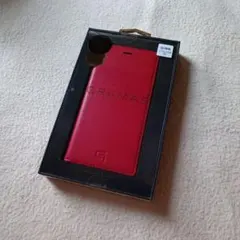 GRAMAS レザー手帳型ケース iPhone用 レッド