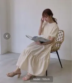 VANNIEU ハーフスリーブマルチWAYティアードワンピース