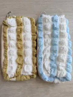 フリルデザインポーチ 2個セット