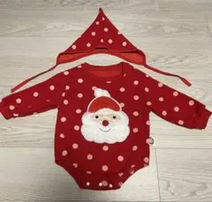 サンタ　ロンパース80 ベビークリスマスコスプレ