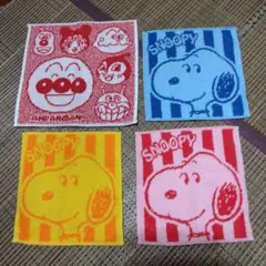 アンパンマン＆スヌーピータオルハンカチ