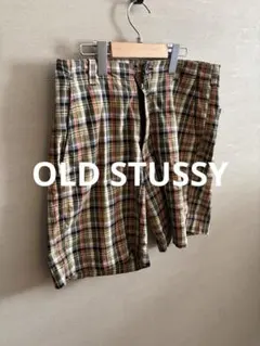 90s old Stussy チェック ショートパンツ ハーフパンツ 34 - メルカリ