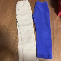 100cm ベージュ スリムフィットパンツ