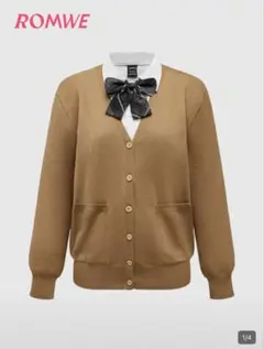 SHEIN カーディガン 茶色 JP-XL（M）