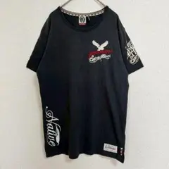 geronimo ネイティブ刺繍Tシャツ Lサイズ ブラック コットン100%