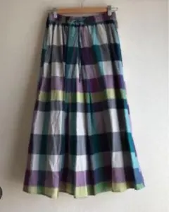 Samanra Mos2 涼しげふんわりチェック柄スカート