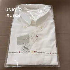 UNIQLO ファインオックスフォードシャツ オフホワイト長袖 XL 新品のサムネイル