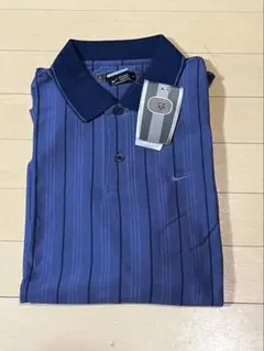 Nike Golf Dri-FIT ネイビー ストライプシャツ