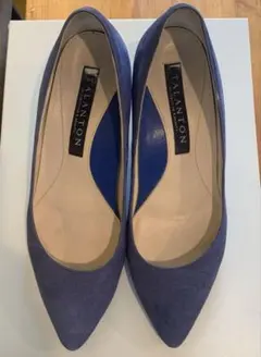 TALANTON パンプス ブルー スエード調　23.5センチのサムネイル