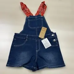 新品！キッズ子ども女の子デニムオーバーオール １３０センチ夏服ボトムス