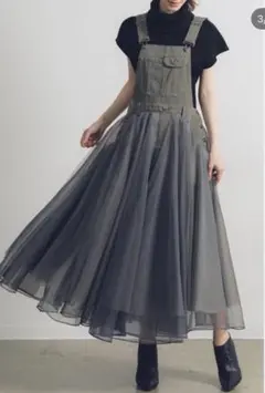 ☆LA BELLE ETUDE ボリュームチュールデニムサロペット　新品☆