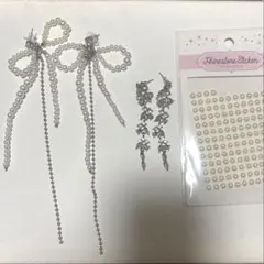 結婚式　ピアス2個　ストーンシール付き