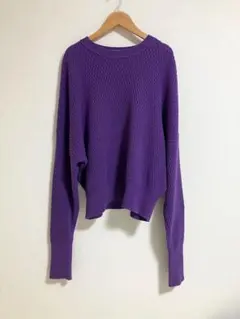 【freak's store】長袖 ドルマン ニット プルオーバー 紫