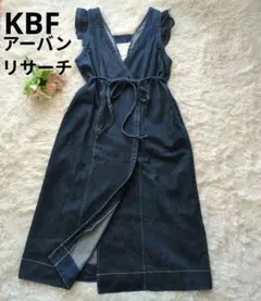 ケービーエフ KBF ラップデニムワンピース リボン　 2WAYフリル袖　F