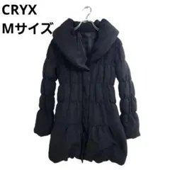 CRYX コート ブラック M ダウン風 中綿入り Aライン フレア 防寒 秋冬のサムネイル