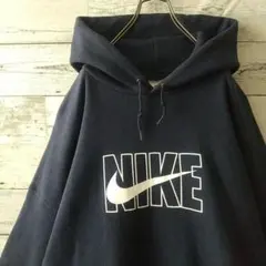 希少サイズ・デザイン☆90s USA製 ナイキ センターロゴ パーカー 3XL