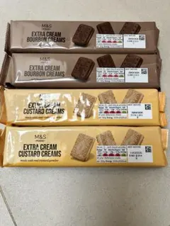 英国高級スーパー⭐︎M&S⭐︎カスタードクリーム.バーボンクリームビスケット4点のサムネイル