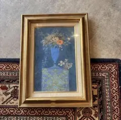 玉之内満雄「さくらんぼのある静物」 版画 静物画 額装 インテリア