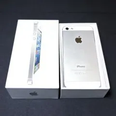 【 iPhone5 シルバー 】 16GB 箱 充電器 イヤホン 付き