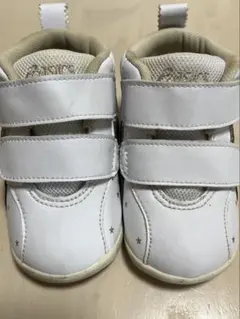 ASICS ベビーシューズ ホワイト/ゴールド