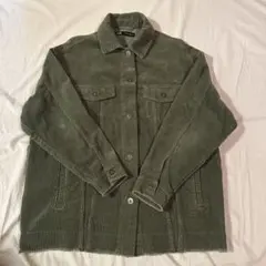 ZARA ザラ コーデュロイ ジャケット オーバーサイズ グリーン S（M相当）