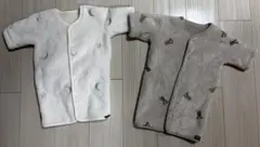 PUPPAPUPOフランネルスリーパー袖ありSサイズ 2着セット