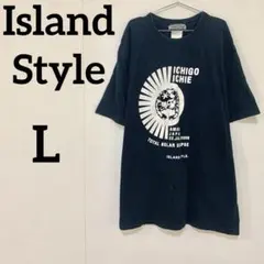 【Island Style】半袖プリントTシャツ ブラック Lのサムネイル
