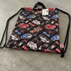 最終値下げ　TOMICA トミカ ナップサック クロ　総柄 ナップザック 巾着