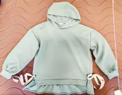 axes femme モスグレイ フード付きパーカー