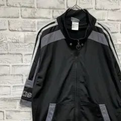 アディダス ジャージ　トラックジャケットブラックS トレフォイルロゴ刺繍821