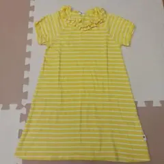 SLAP SLIP ストライプ 半袖ワンピース フリル付き 120cm