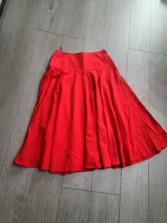 UNIQLO　 オレンジサーキュラフレアスカート