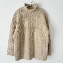 組曲 KUMIKYOKU ハンドメイド ニット ハイネック セーター ベージュ