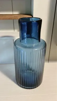 新品/北欧系/ブルー/フラワーベース/花瓶/大きめ