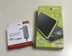 newニンテンドー2DS LL ブラック×ライム　ACアダプター付き