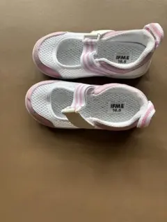 IFME 上履き 16.5cm ホワイト/ピンク