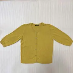 INGNI 五分袖カーディガン M くすみイエロー　イング