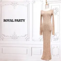 『ロイヤルパーティー』ニット/セーター ワンピース【F】オレンジ系 ロング丈