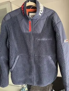 【L】Tommy Jeans フリース ジャケット ネイビー