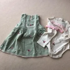 YOUNGLANDロンパース、ジャンパースカートセット