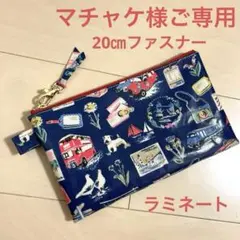 ☆前面クリア マチ有り手提げ付ポーチ キャスキッドソン ラミネート地
