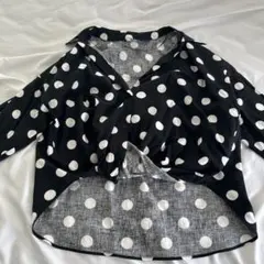 ZARA 水玉模様 クロップドシャツ XS